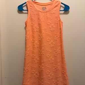 Hurley Peach Embroidered Tank Dress for Girls